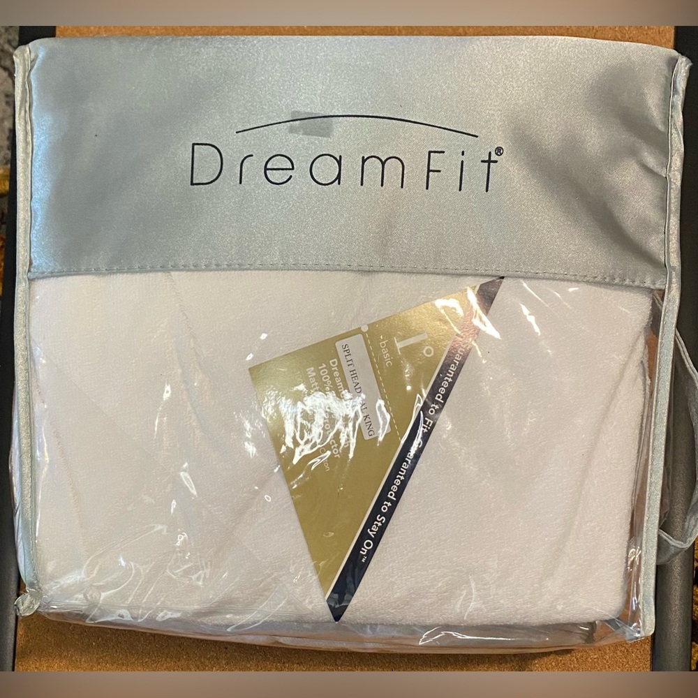 Dream Fit DreamClean Terry Cloth Mattress Protector Split Head California King